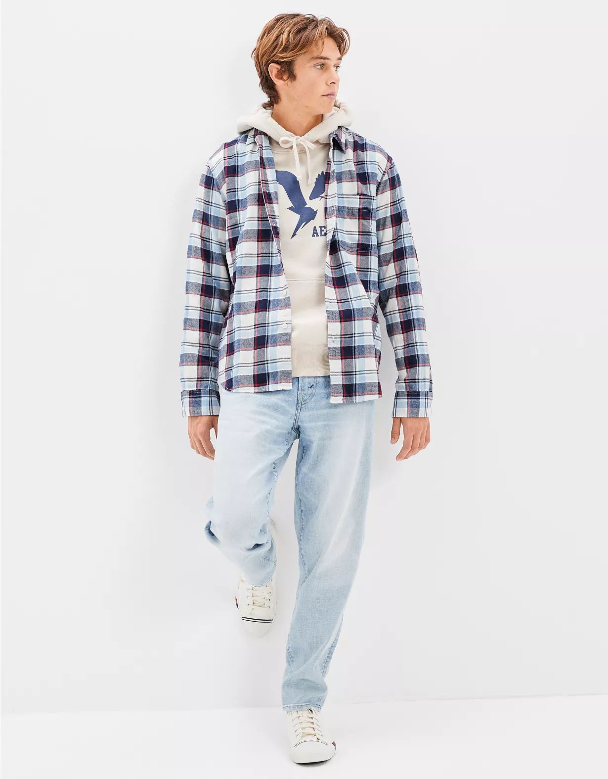 AE Super Soft Everyday Button-Up Shirt | American Eagle Outfitters (US & CA)