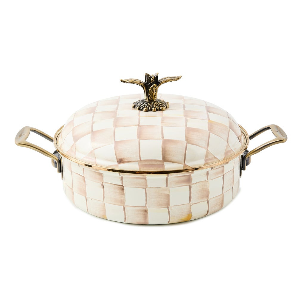 Mocha Check 5 Qt. Casserole | MacKenzie-Childs