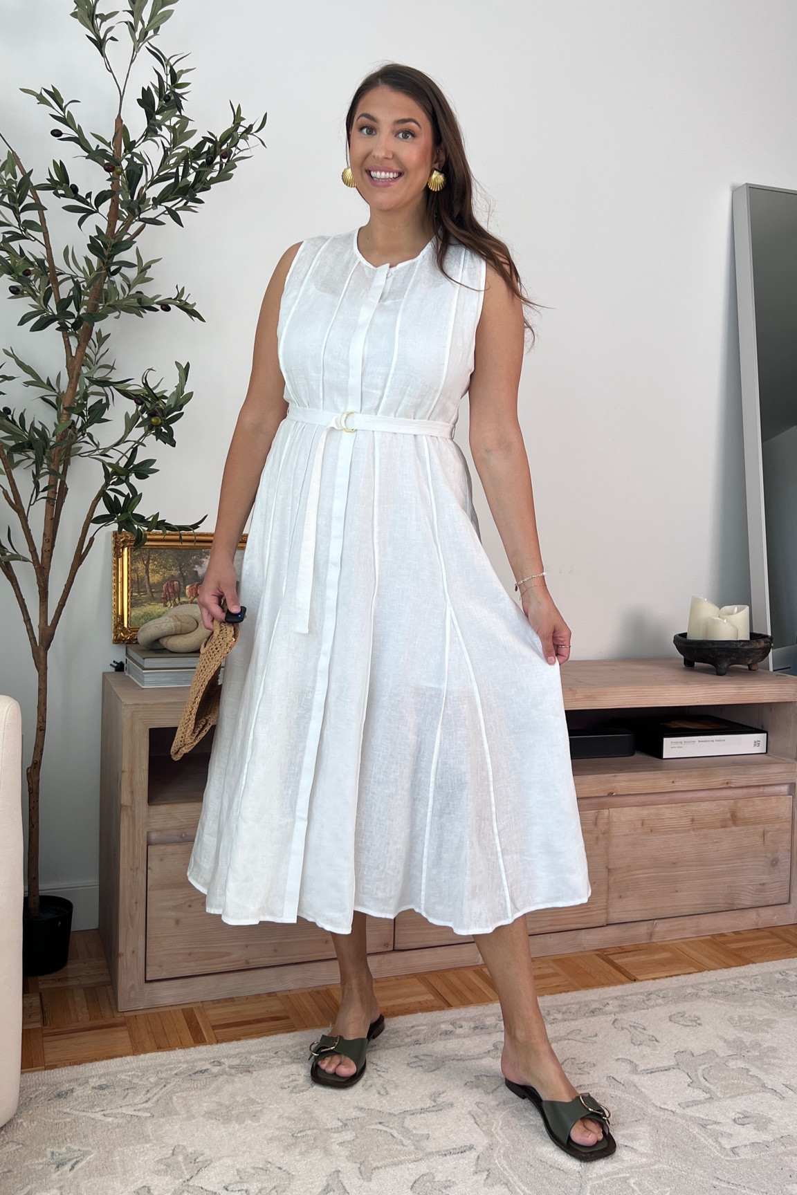 J. Crew 100% linen dress with belt detail fits TTS fully lined 

size 10 fashion | size 10 | Tall girl outfit | tall girl fashion | midsize fashion size 10 | midsize | tall fashion | tall women | linen . White linen dress 

#LTKMidsize #LTKSeasonal #LTKStyleTip