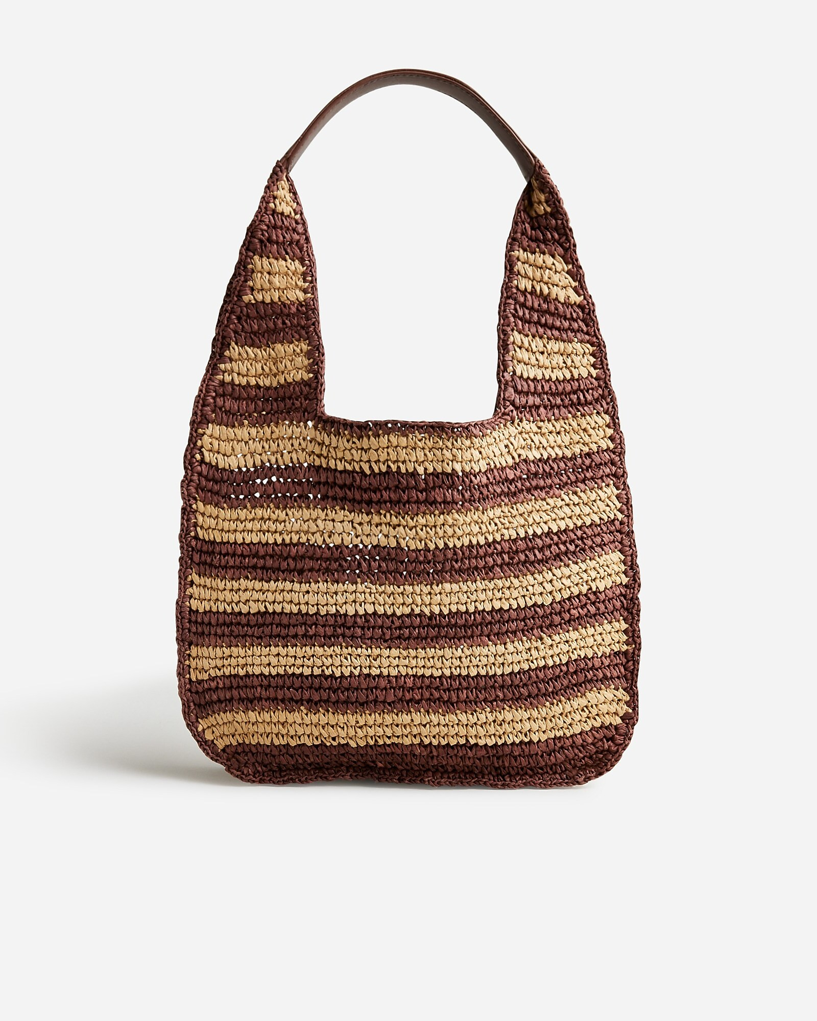 Straw shoulder bag in stripe | J. Crew US