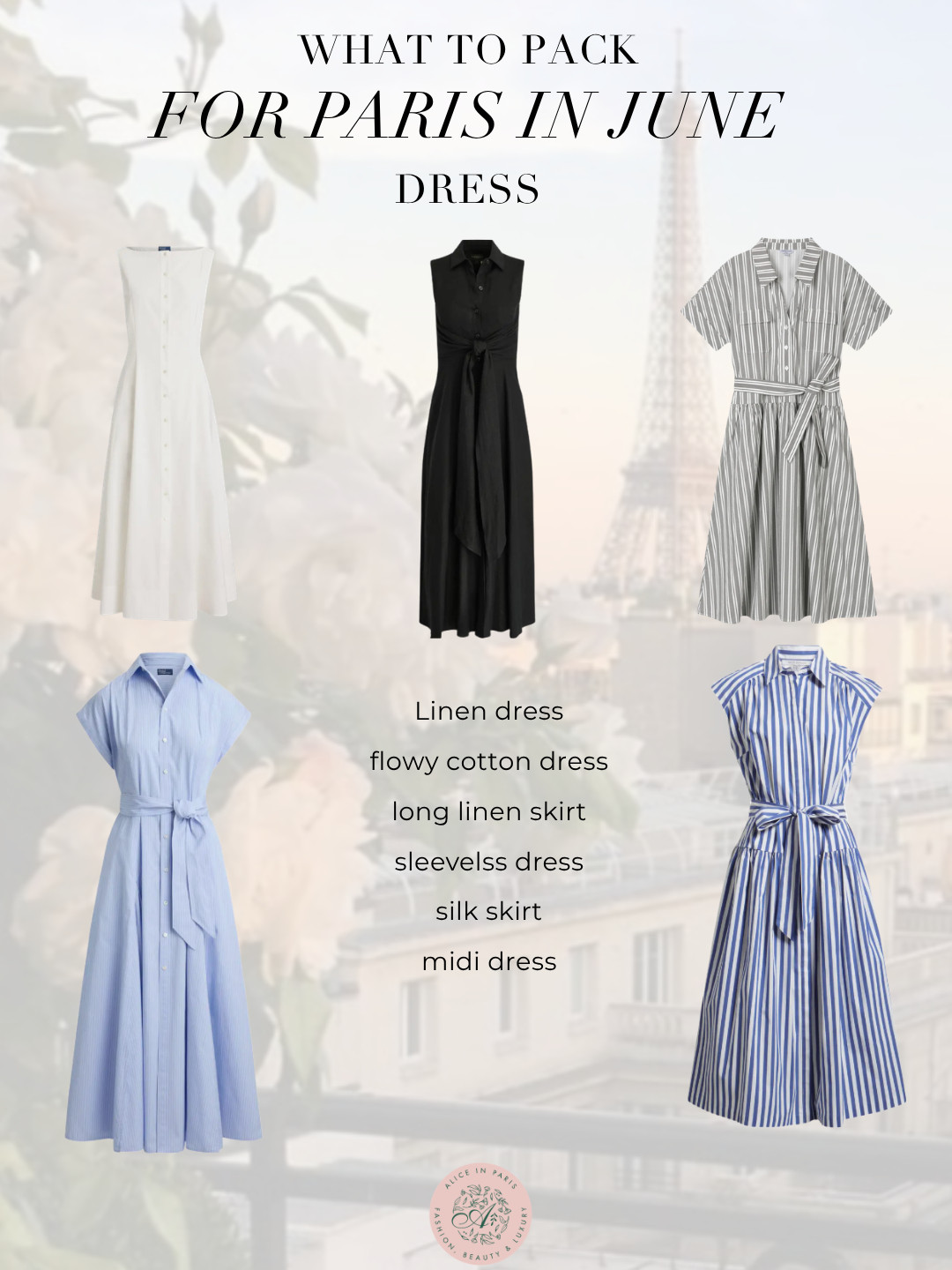 what to pack in paris in june 

 