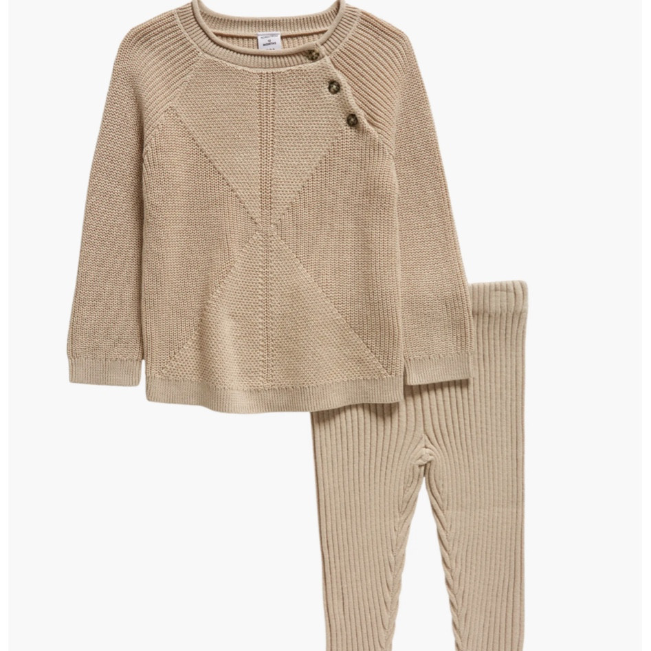 Tan Essential Cotton Sweater & Knit Leggings Set

#LTKHolidaySale #LTKGiftGuide #LTKbaby