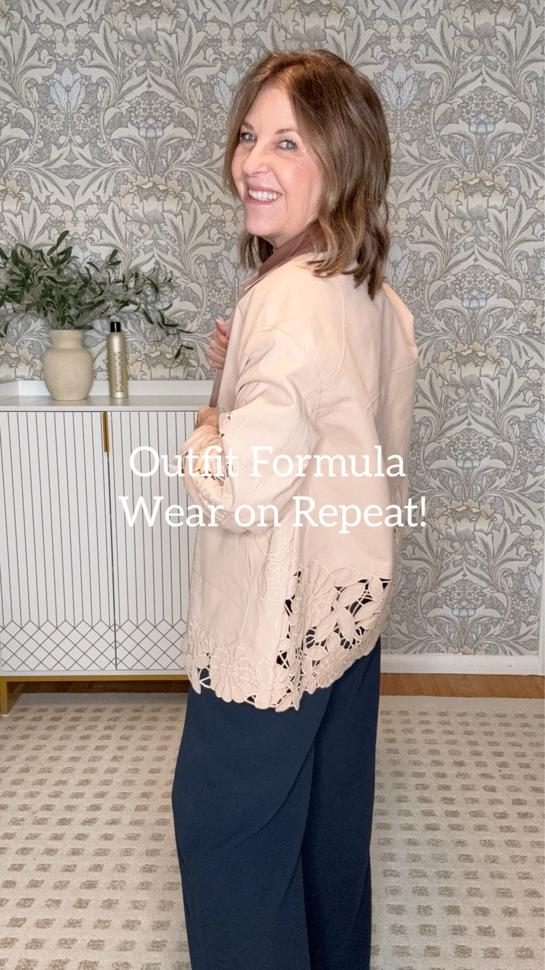 I love easy outfit formulas, and this is one you will wear & probably already do wear often. 

Start with a fresh t-shirt for spring. It's time to refresh. I've included some favorites. 

Tie front lodge pants. They are so versatile, you can dress them up or down. I like the navy because it’s not see-through. 

Wear sneakers, flats, or heels

Add a handbag, accessories, and a fun jacket (your jacket will change the entire look). I'm wearing a field jacket, but you can wear a trench coat, bomber jacket, or cardigan.  

Have fun & repeat! 




#LTKootd #LTKOver40 #LTKspring