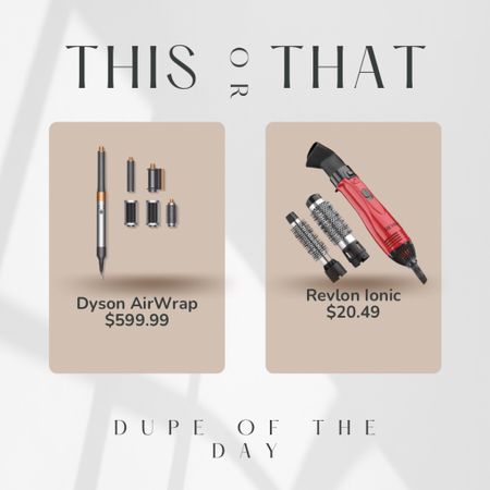 Dupe of the Day. 
Dyson Airwrep vs Revlon
$599.99 vs $30.49

#LTKsalealert #LTKbeauty