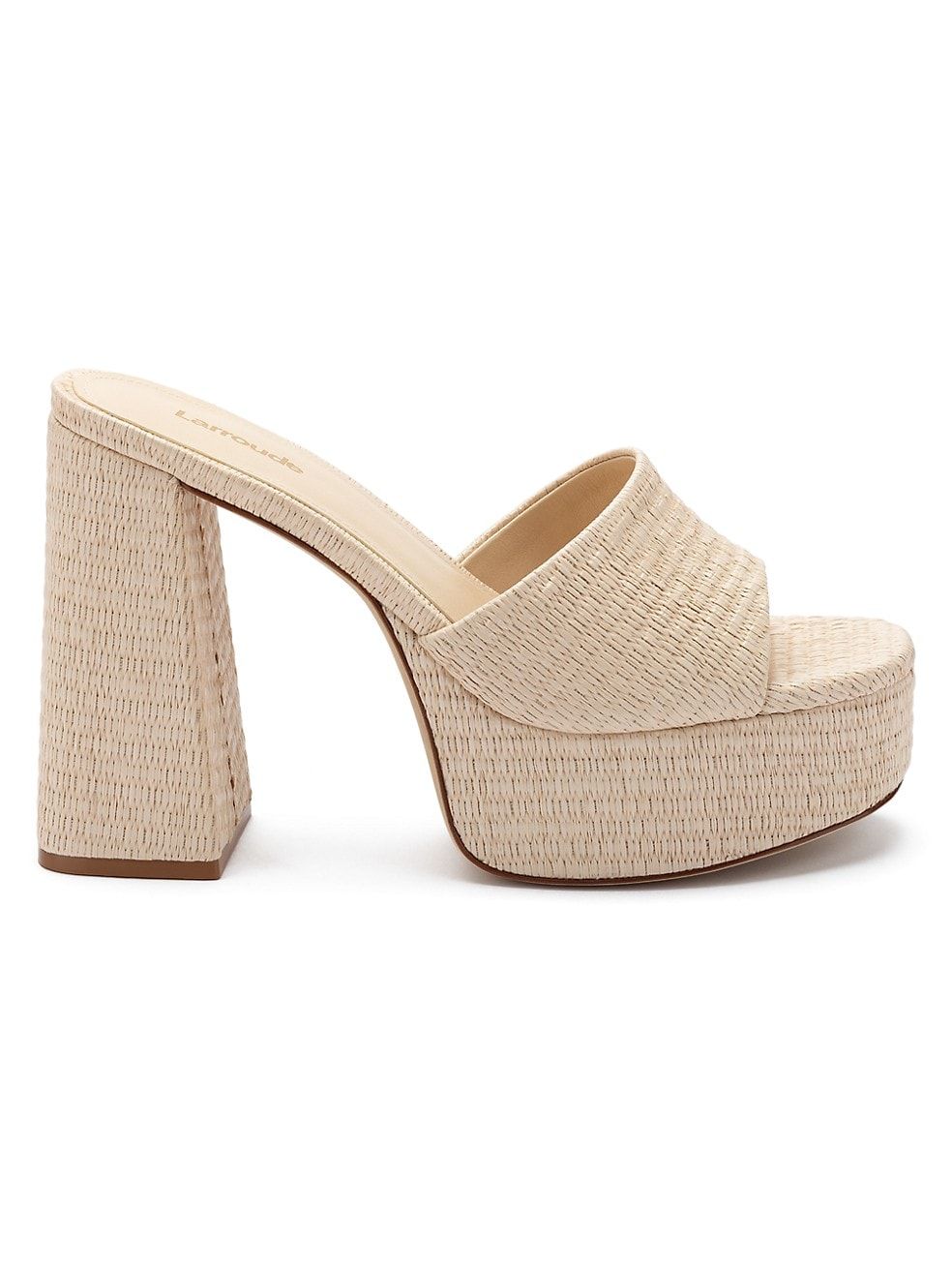 Dolly 115MM Raffia Platform Mules | Saks Fifth Avenue