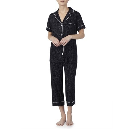 Secret Treasures Women's and Women's Plus Traditional Short Sleeve Notch Collar PJ | Walmart (US)