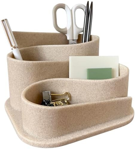 OAKOA Aesthetic Office Desk Accessories - Cute Desk Organizer Pen Holder for Desk Aesthetic Offic... | Amazon (US)
