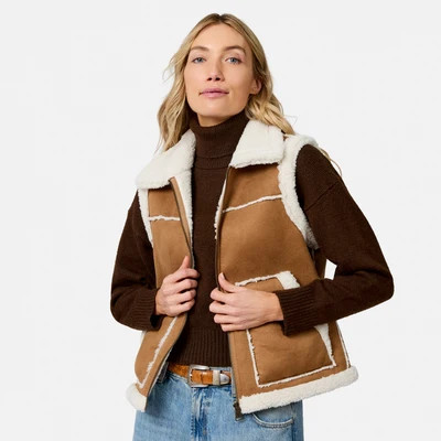 Women's Faux-Suede Shearling Reversible Vest | Free Country