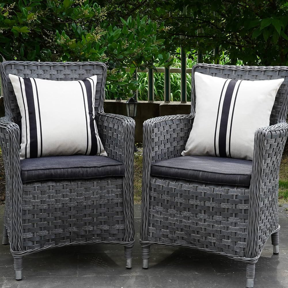 ONWAY Outdoor Pillow Covers Waterproof 18x18 Set of 2 Decorative Linen Throw Pillow Cover Beige a... | Amazon (US)