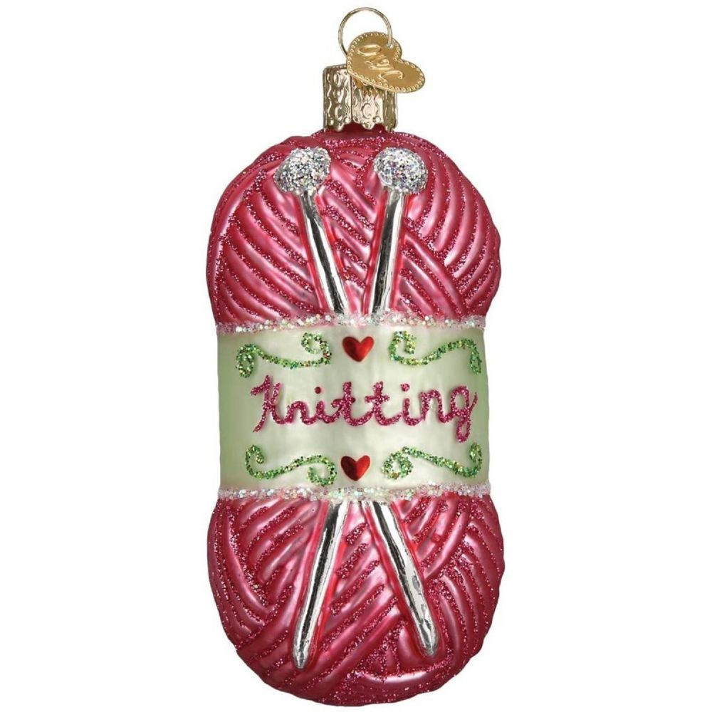 Old World Christmas 32255 Glass Blown Knitting Yarn Ornament | Oriental Trading Company