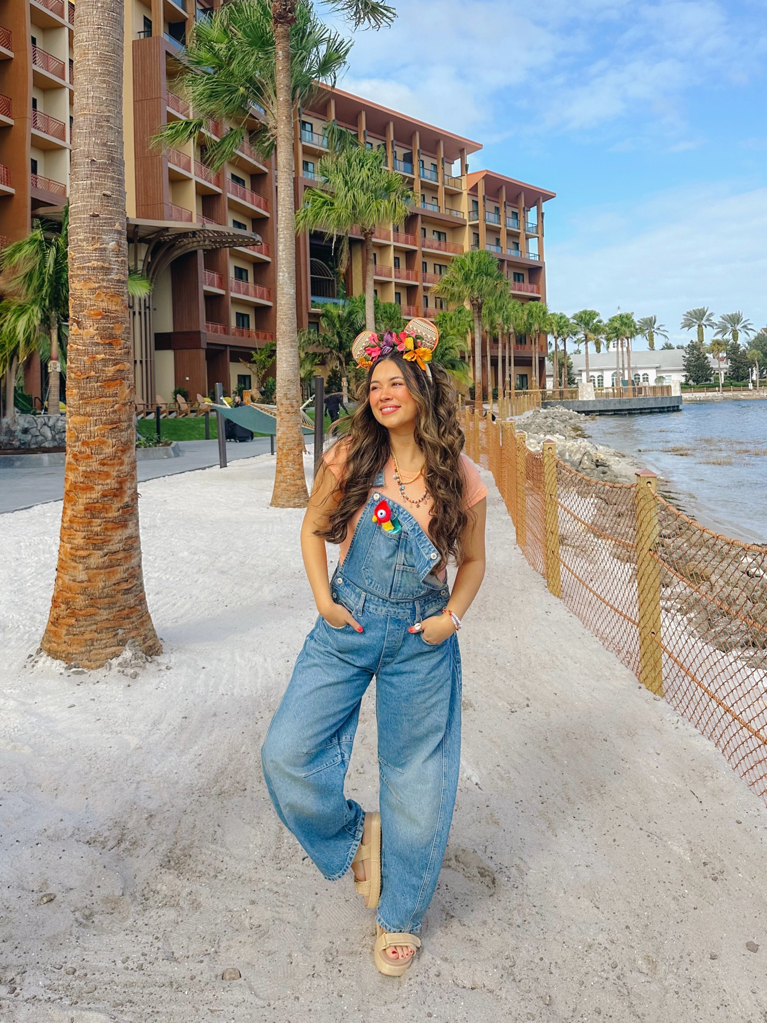 island tower outfit / moana disney bound outfit inspo 🌺✨🧡🌈