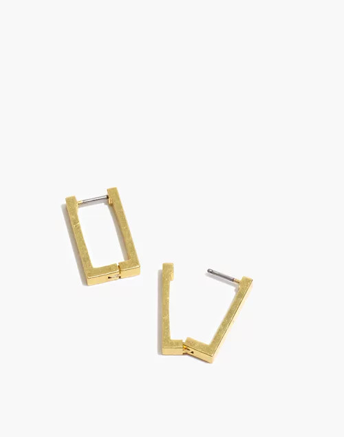Square Huggie Hoop Earrings | Madewell