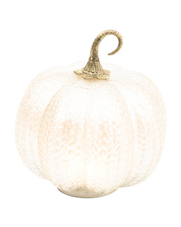 9in Pearl Led Pumpkin | TJ Maxx