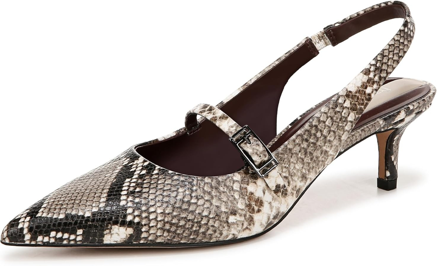 Franco Sarto women's Khloe Pointed Toe Slingback Kitten Heel Pump | Amazon (US)