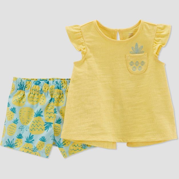 Baby Girls' Pineapple Top & Bottom Set - Just One You® made by carter's Gold | Target