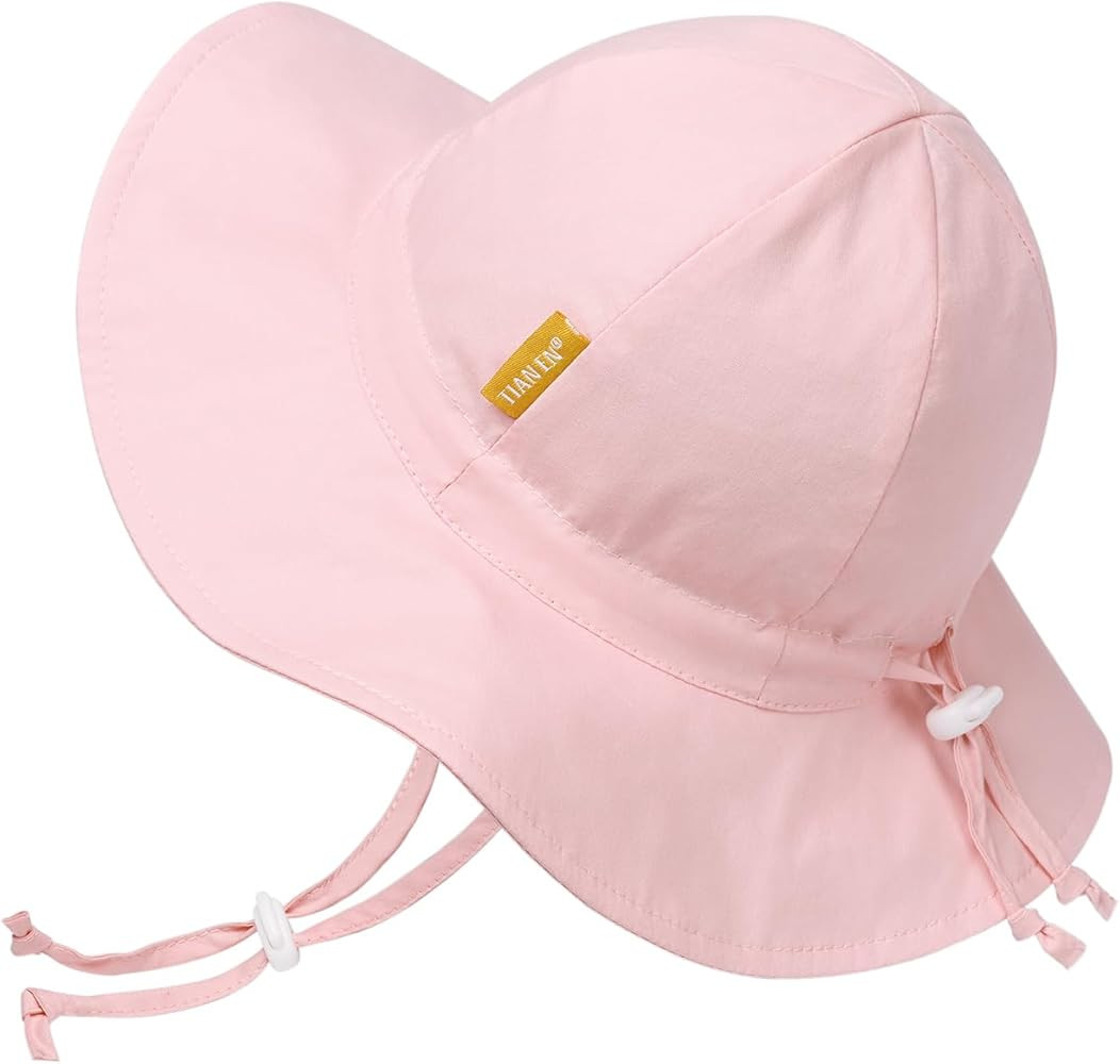 Baby Girl Sun Hat with UPF 50+ Outdoor Adjustable Toddler Beach Hat with Wide Brim Bucket Hats fo... | Amazon (US)