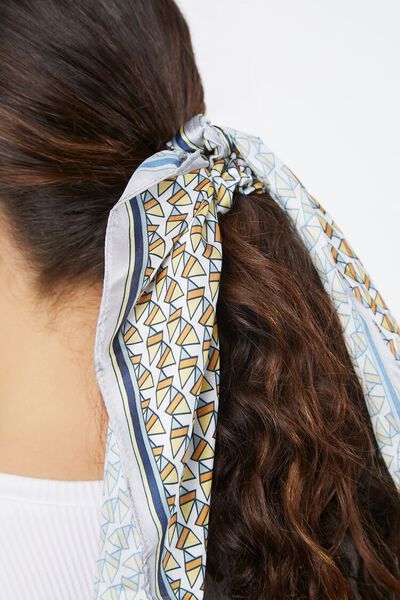 Geo Print Bow Scrunchie | Forever 21 (US)