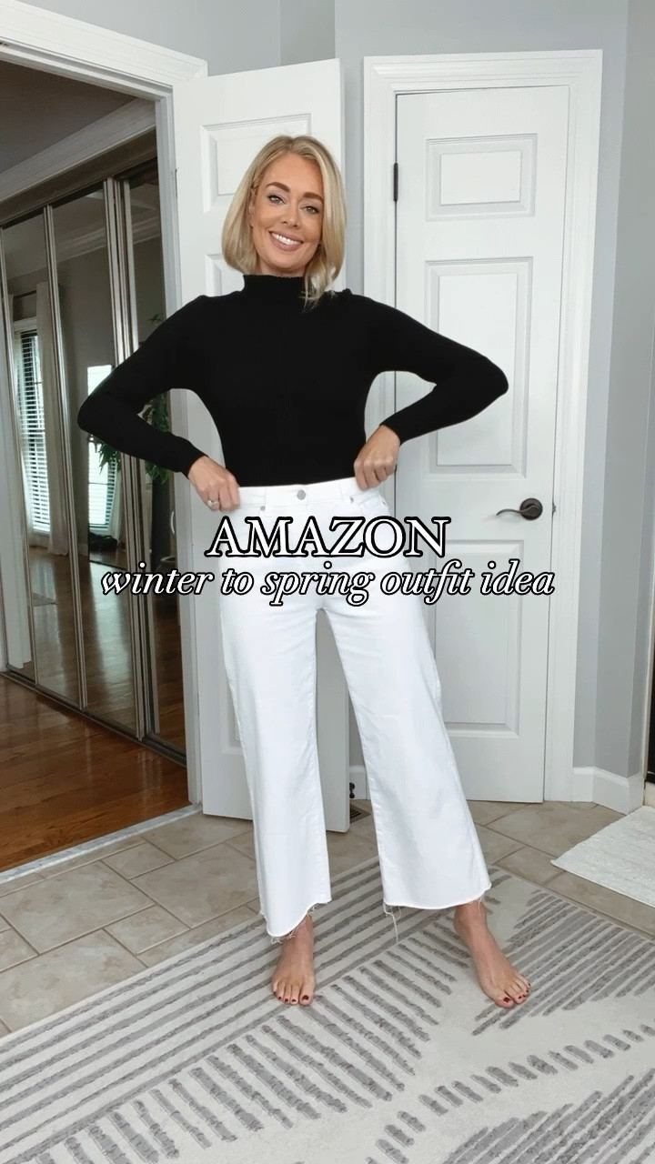 Amazon Winter to Spring Outfit Idea // wearing a small in turtleneck & blazer and a 27 in jeans

Workwear, casual workwear, white jeans, blazer, blazer outfits, white jeans outfits, winter outfits, spring outfits 

#LTKfindsunder50 #LTKstyletip #LTKSeasonal