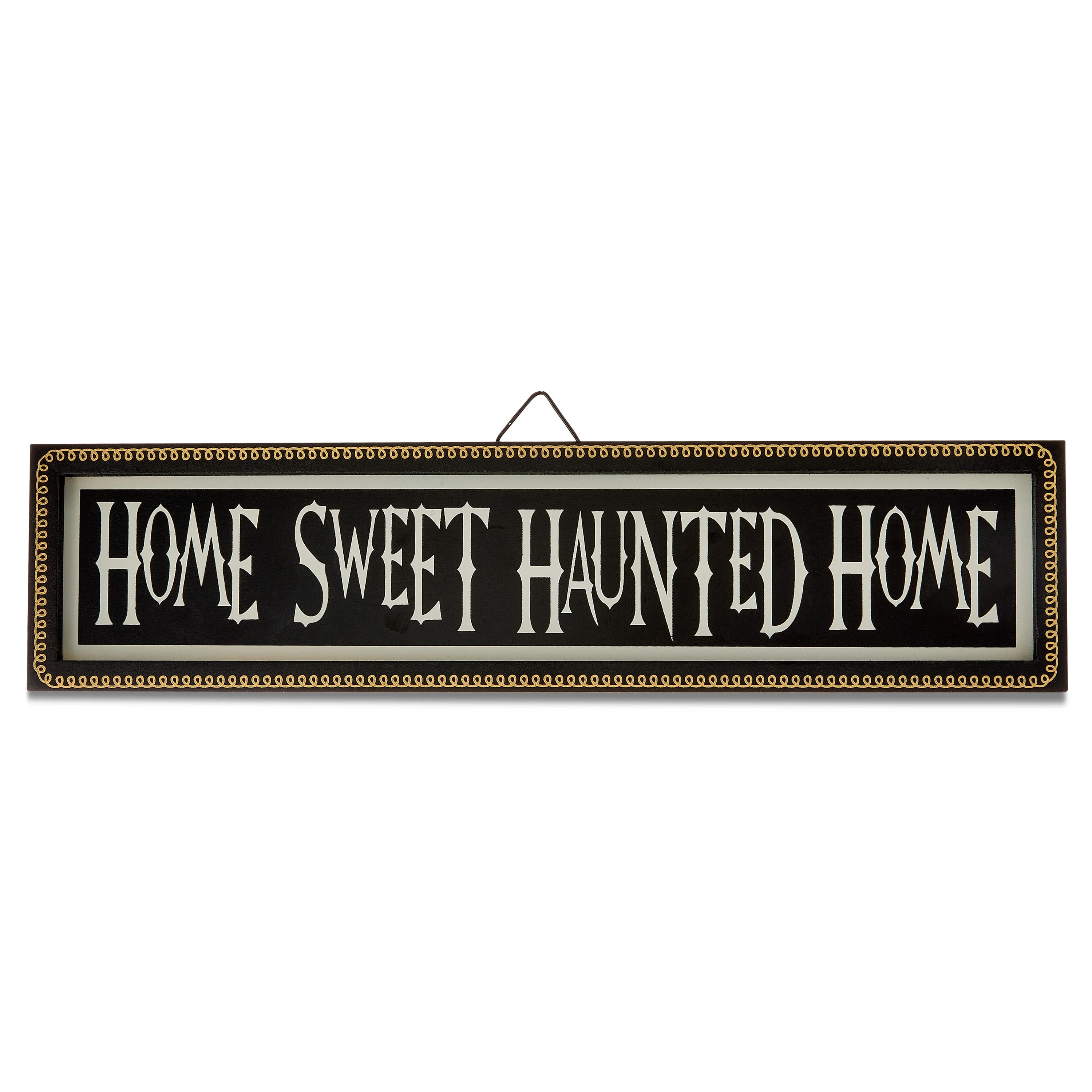 Home Sweet Haunted Home Wall Decor, Black & White, 13" x 3.12", Halloween by Way To Celebrate - W... | Walmart (US)