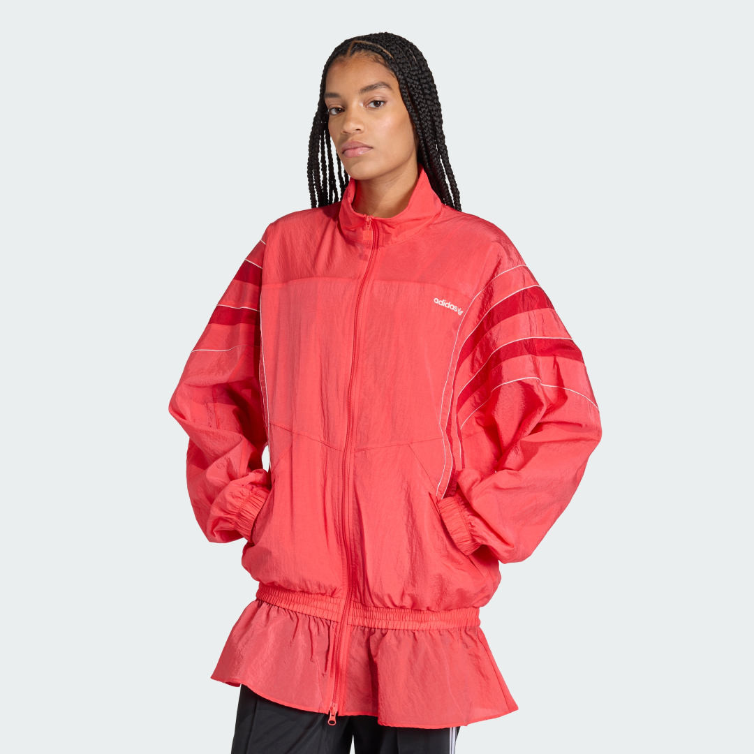 adidas SANTIAGO WOVEN TRACK TOP Semi Lucid Red S - Womens Originals Jackets | adidas (US)