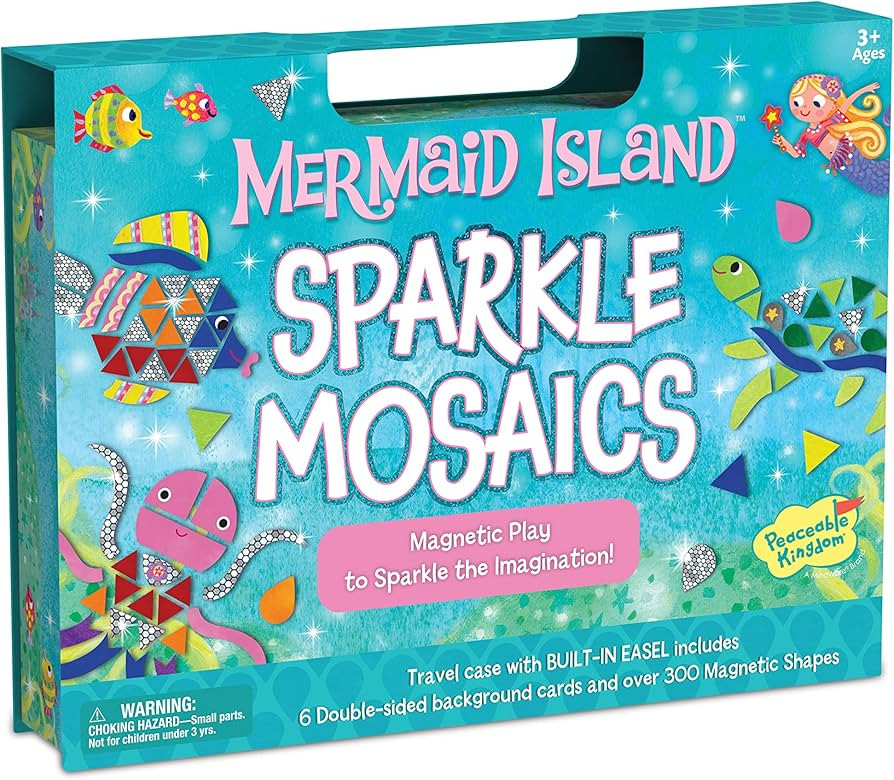 Peaceable Kingdom Mermaid Island Sparkle Mosaics, Magnet Design Mosaic | Amazon (US)