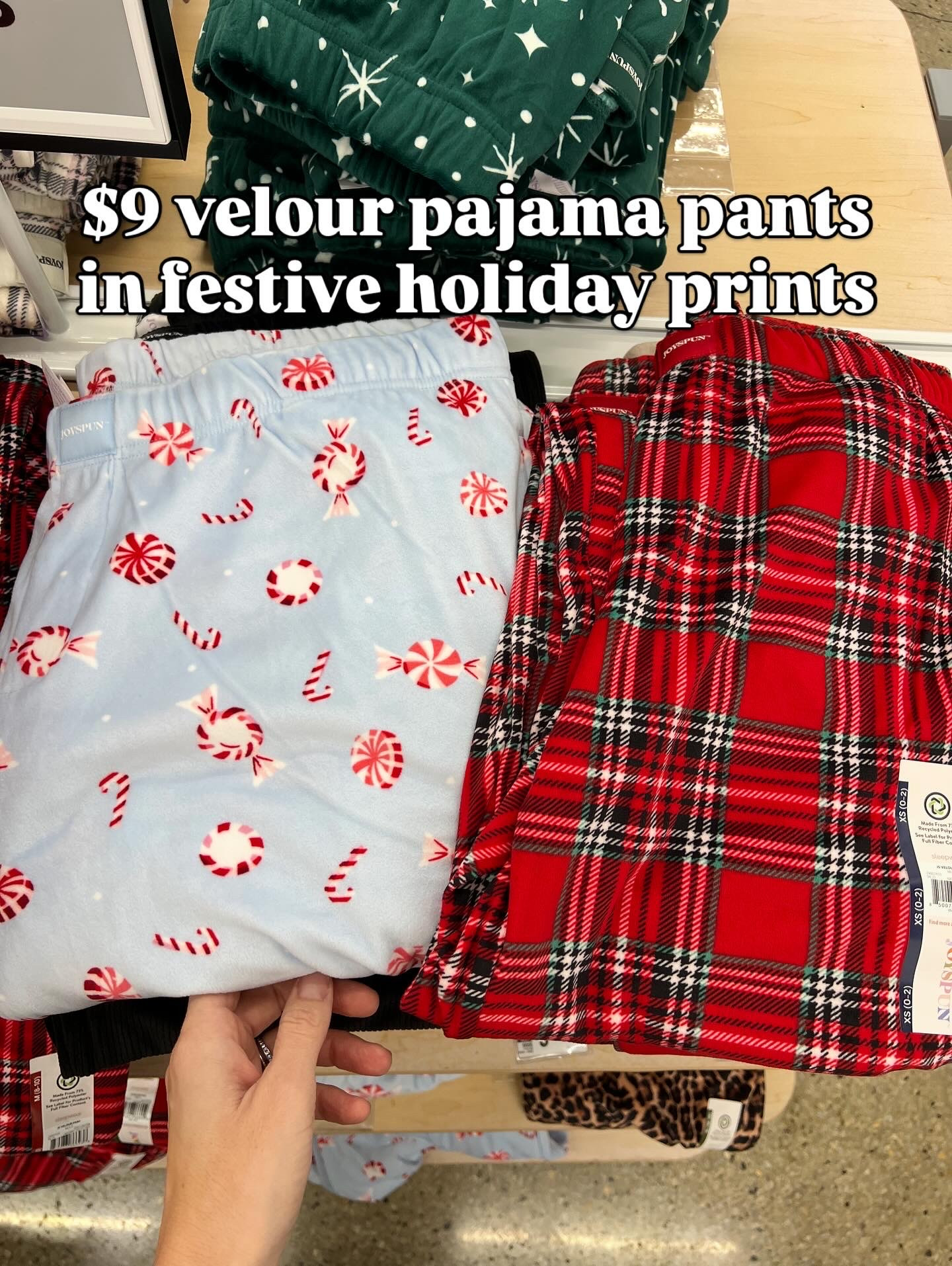 These holiday prints are so irresistible! These fit true to size and I’m a small. Walmart velour pajama pants #walmartfashion 

#LTKFindsUnder50 #LTKHoliday #LTKGiftGuide