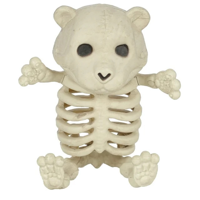 Halloween Faux Skeleton Teddy Bear Decoration, Bone Color, 5 in, by Way To Celebrate | Walmart (US)