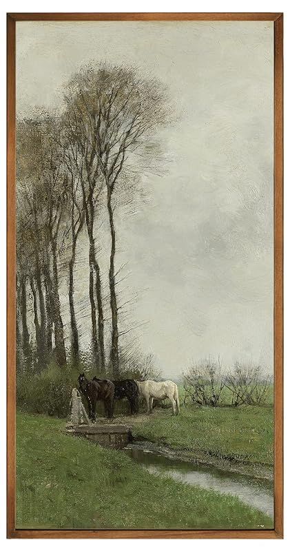 Unframed Rolled Farmhouse Vertical Wall Art Canvas - 12x24 Vertical Wall Pictures - Long Narrow A... | Amazon (US)