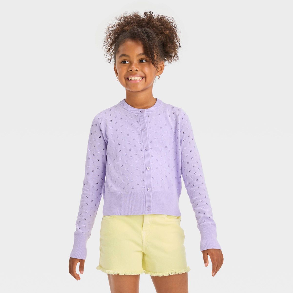 Girls' Pointelle Cardigan - Cat & Jack™ | Target