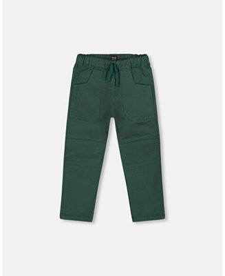 Toddler Boys Twill Jogger Pants with Patch Pockets Forest Green - Toddler|Child | Macy's