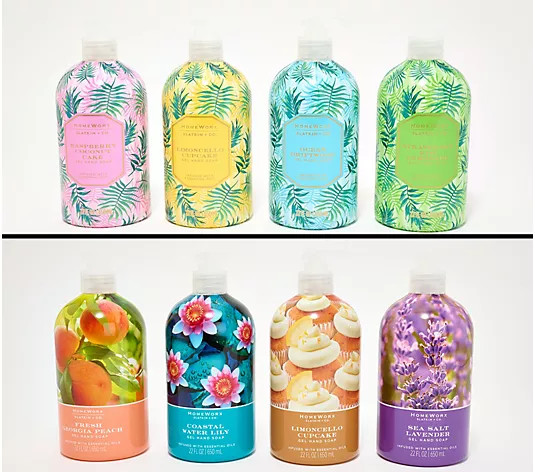 HomeWorx by Slatkin+Co. S/4 22oz Core Classics Gel Hand Soaps - QVC.com | QVC
