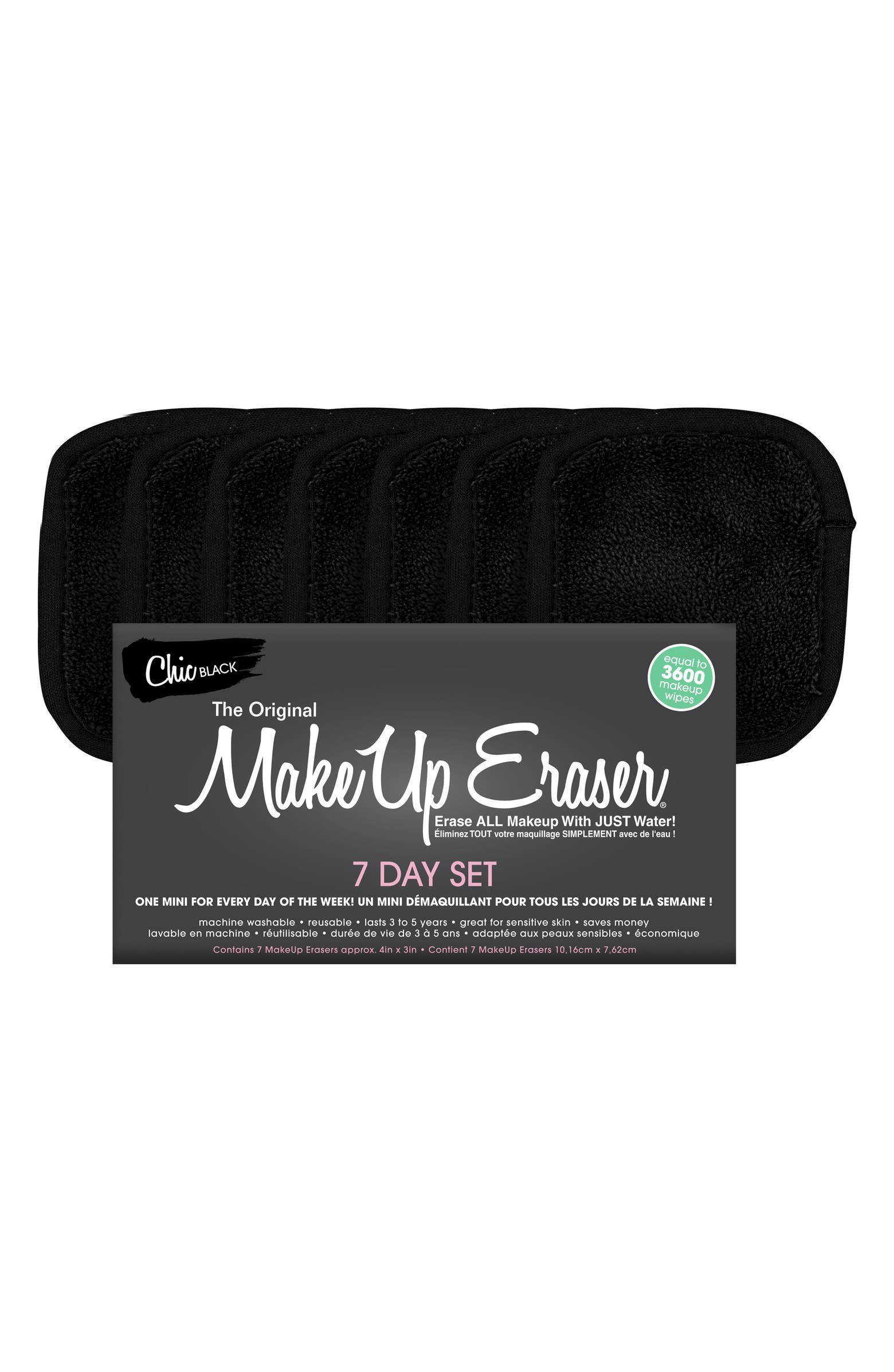 MakeUp Eraser Black 7-Day Mini MakeUp Eraser Set | Nordstrom | Nordstrom
