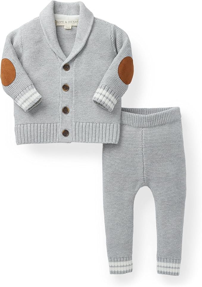 Hope & Henry Layette Long Sleeve Cardigan Sweater and Legging 2-Piece Set | Amazon (US)