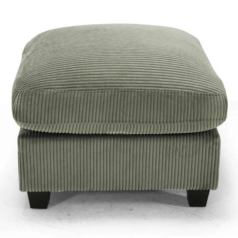 25.9'' W Square Corduroy Ottoman With Removable Seat Cushion | Wayfair North America