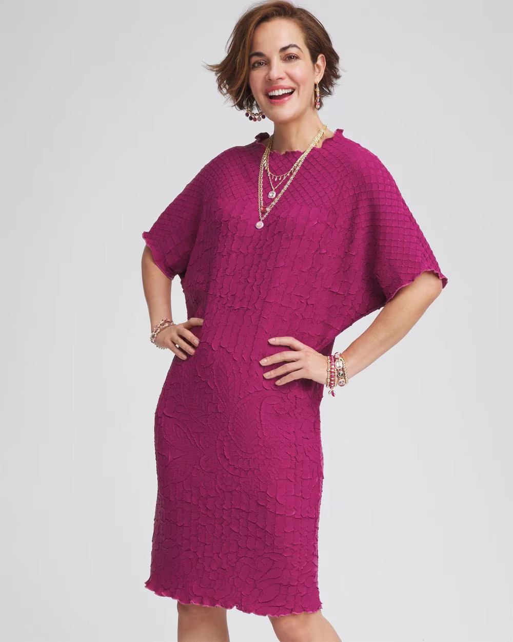 Travelers™ Collection Embossed Midi Dress | Chico's