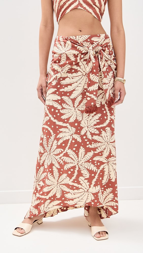 Cropped Crepe Skirt In Bahia Print | Shopbop