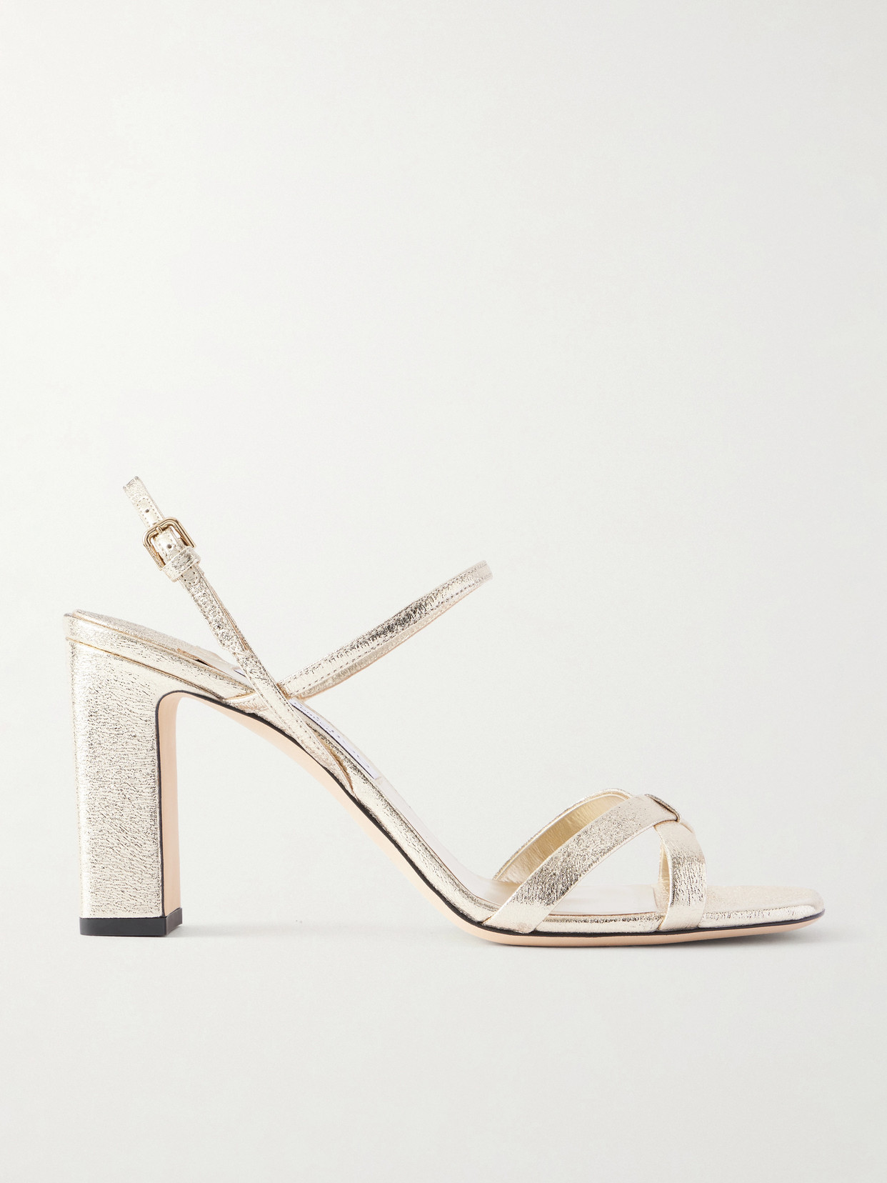 Jimmy Choo - Elsy 85 Metallic Leather Sandals - Gold | NET-A-PORTER (UK & EU)