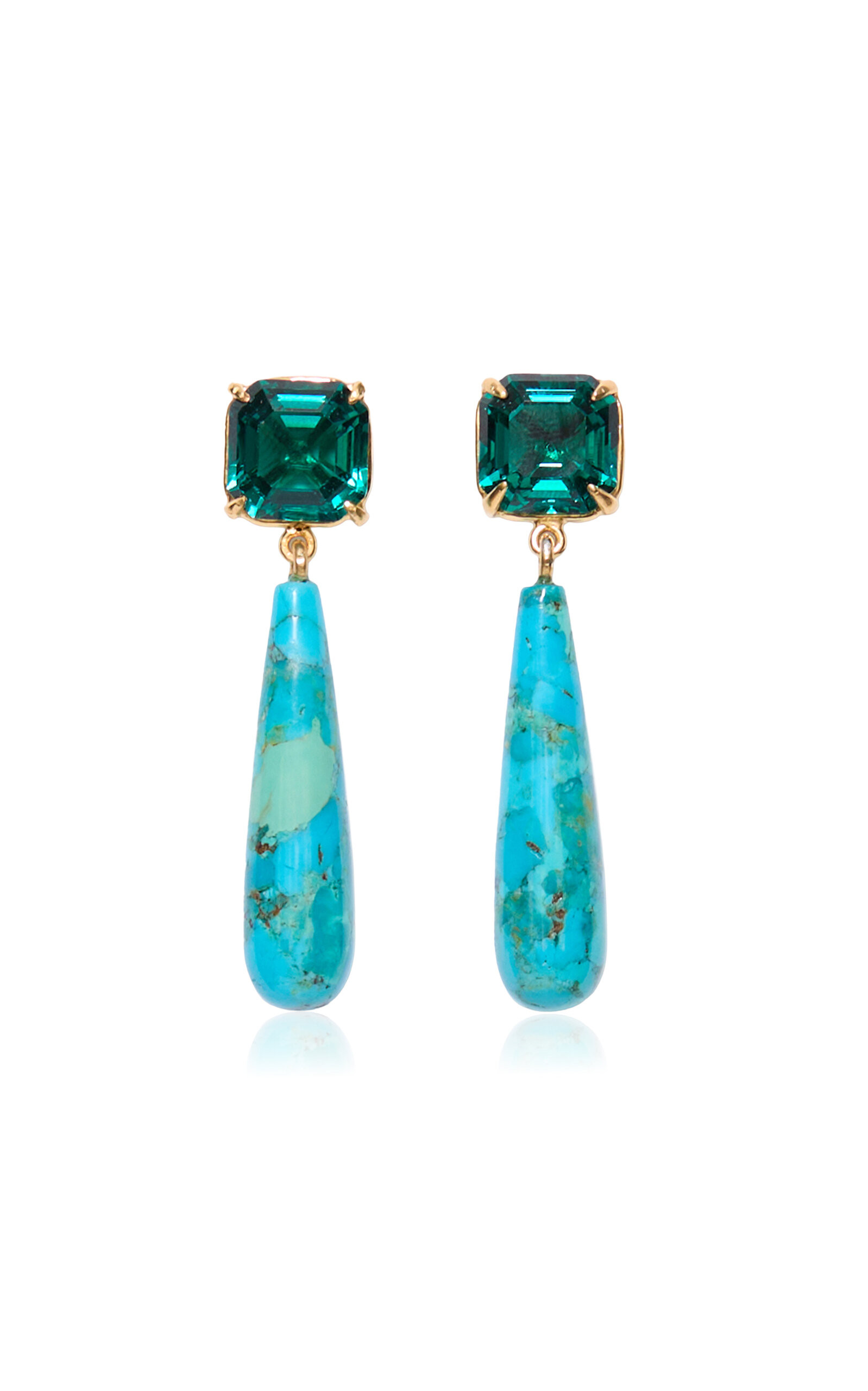 Terra 18k Gold-Plated Turquoise Earrings | Moda Operandi (Global)