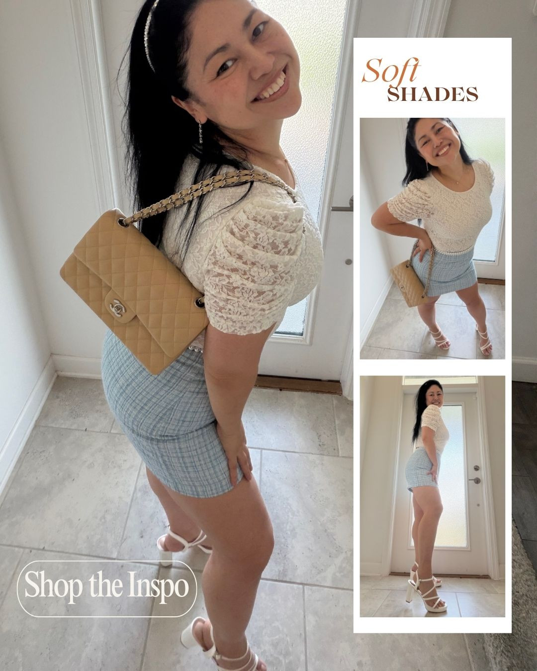 “Soft shades, big vibes. Paired my delicate white lace top with a soft blue skirt, block heel sandals, and finished the look with a beige bag. Effortless elegance for any day 💙🤍

IG: @michellemc8
#SoftShadesStyle
#EffortlessChic
#OOTDInspo
#LaceAndLuxury
 

 #LTKdayinmylife #LTKootd #LTKU