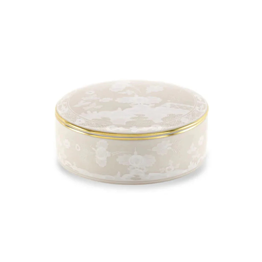 Oriente Italiano Round Box With Cover in Meringa | Over The Moon