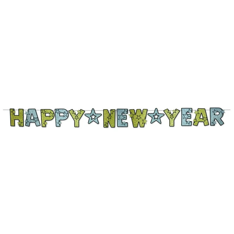 Beistle Happy New Year Banner - Gold and Silver | Walmart (US)