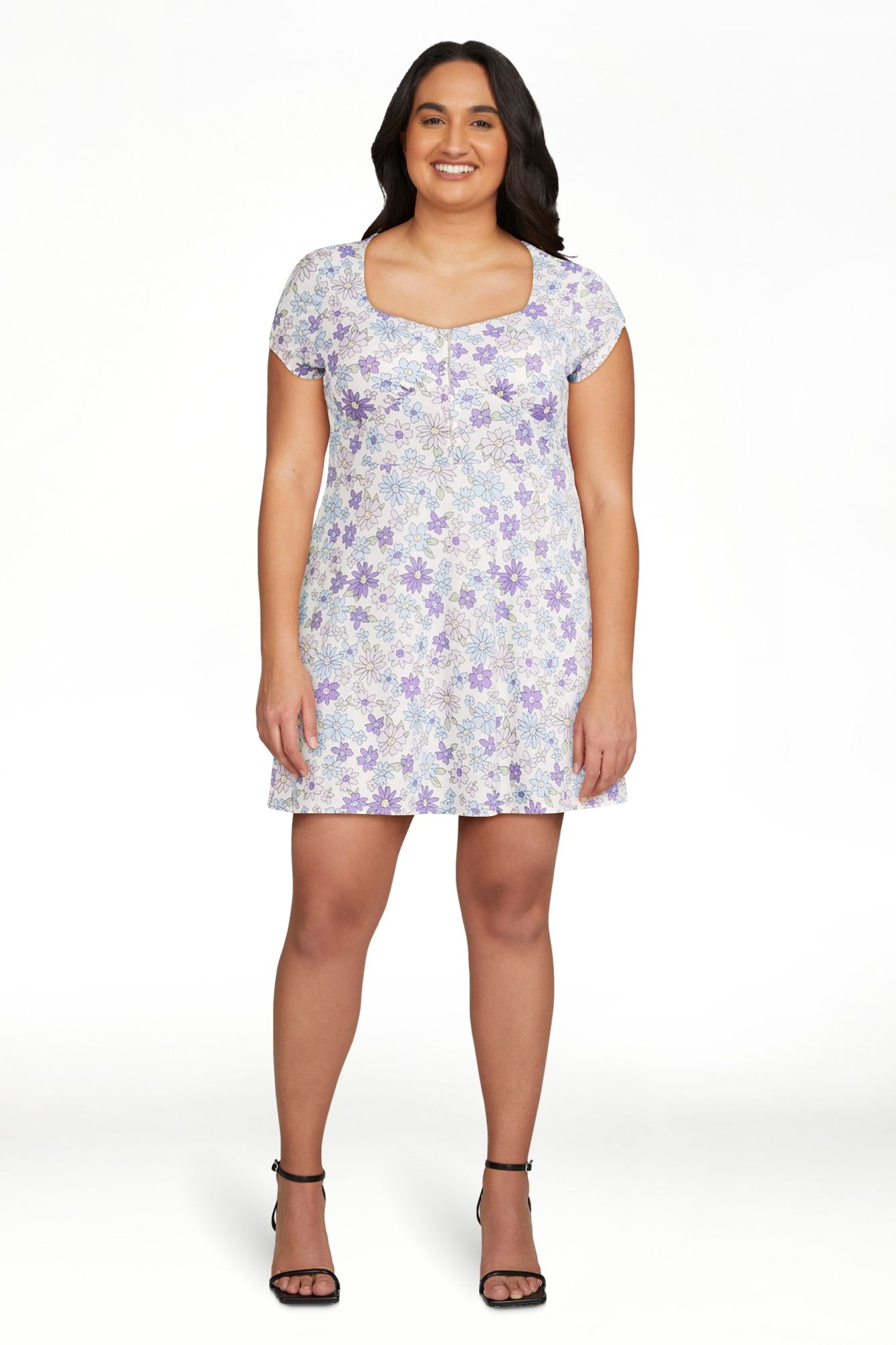 No Boundaries Juniors’ Sweetheart Dress, Sizes XS-XXXL | Walmart (US)