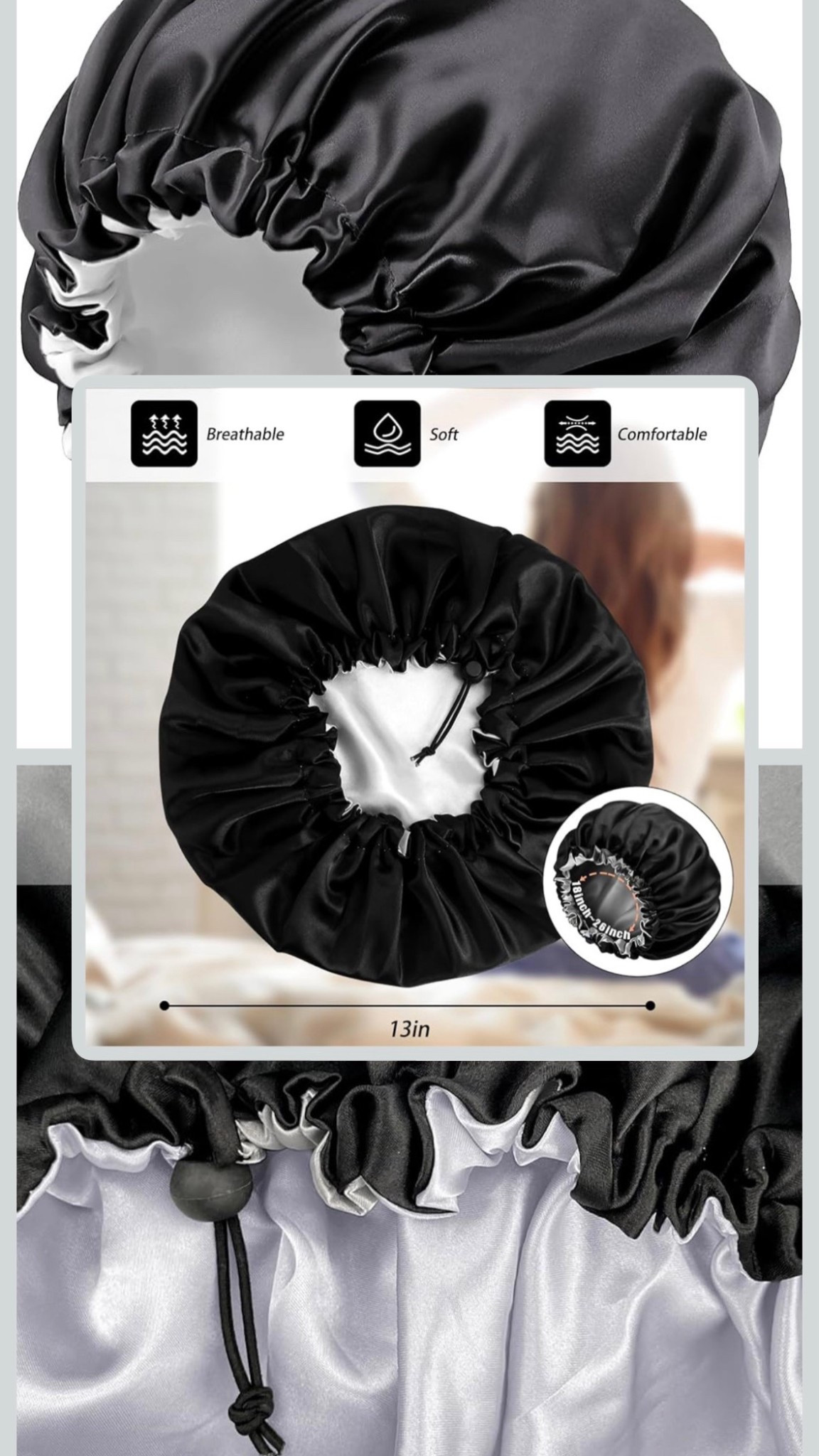 best and most comfortable bonnet by far without giving you a headache
I have the Black, Pink, and Leopard one 😉

#LTKmorningroutine #LTKselfcare #LTKBeauty