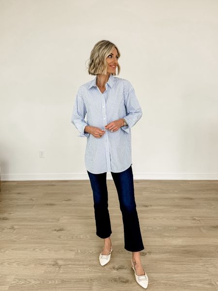 A button down is a staple piece for me! There are so many ways to style it! Wearing XS! 

Loverly Grey, Target find

#LTKstyletip