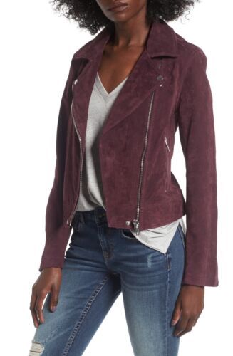 NEW BlankNYC Denim Suede Moto Jacket - Plum / Purple - XS  | eBay | eBay US