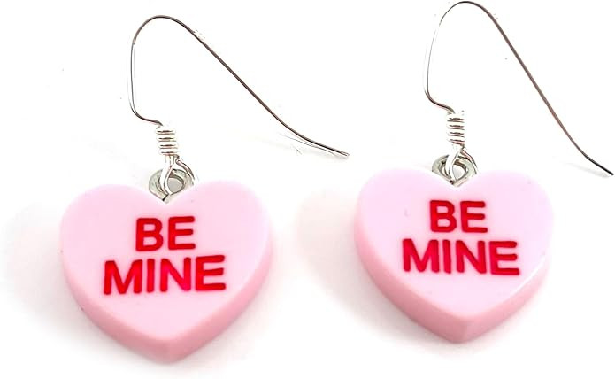 Daisy & Fox Pink Heart Candy Be Mine - Sterling Silver Earrings - Girlfriend Galentine Valentine ... | Amazon (US)