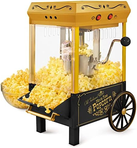 Nostalgia Vintage Table-Top Popcorn Maker, 10 Cups, Hot Air Popcorn Machine with Measuring Cap, O... | Amazon (US)