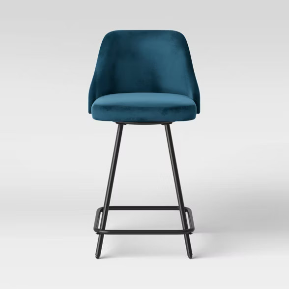 Tovin Adjustable Height Barstool Velvet - Project 62™ | Target