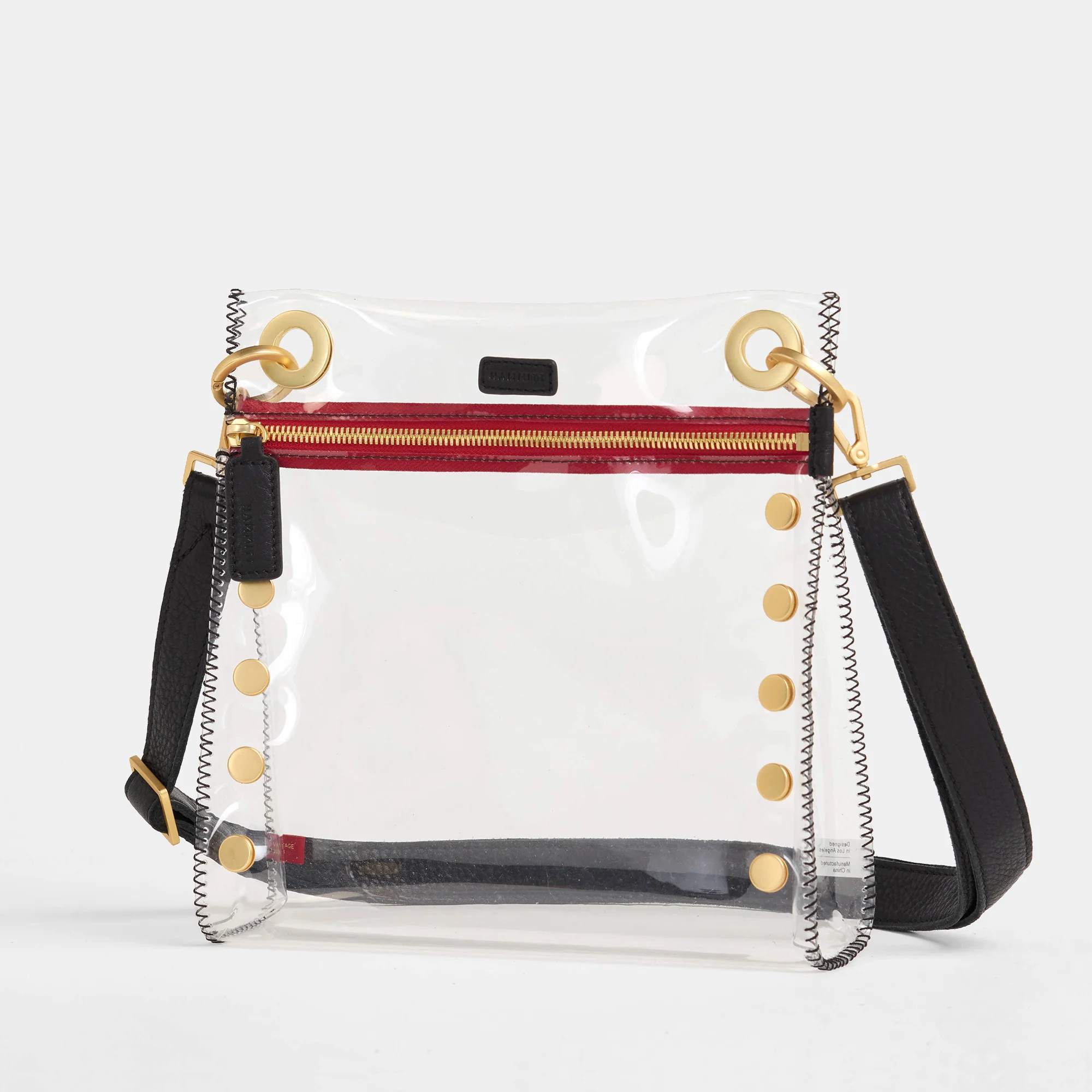Tony Clear | Black/Brushed Gold Red Zip | Med 840220514792 | Hammitt (US)