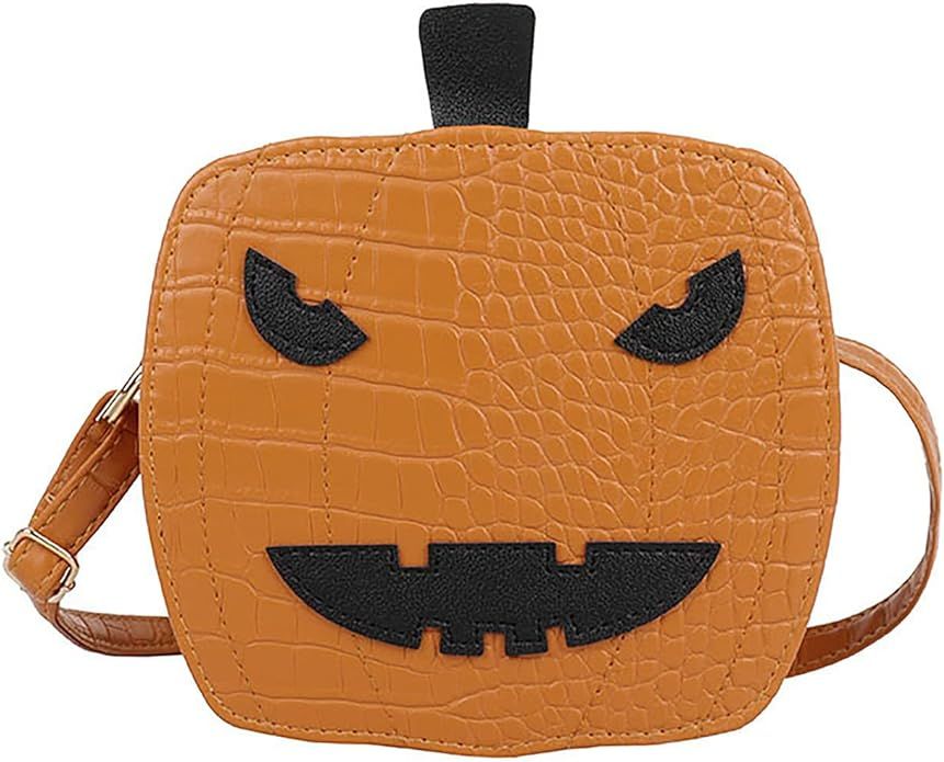 Halloween Pumpkin Cute Ghost Purse, Pu Leather Crossbody Bag Shoulder Bag For Girls, Spooky Seaso... | Amazon (US)